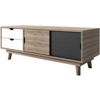 LPD Furniture Scandi Oak Tv Unit Grey, Grey