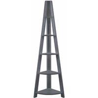 LPD Furniture Tiva Corner Ladder Shelving Black, Black