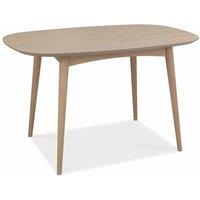 Bentley Designs Tuska Scandi Oak 4 Seater Dining Table, Brown