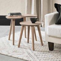 Tuska Scandi Oak Nest Of Lamp Tables, Brown