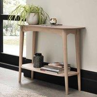 Tuska Scandi Oak Console With Shelf, Brown