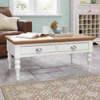 Norfolk Two Tone Coffee Table - Turned Leg, Cream