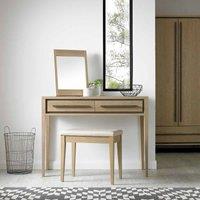 Rimini Aged Oak & Weathered Oak Dressing Table, Brown