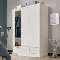 Bentley Designs Rigby White Triple Wardrobe, White
