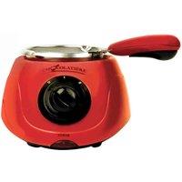 Total Chef Koolatron Chocolate Melting Pot Fondue Set, Red, Black