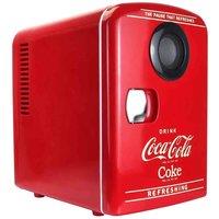 Coca-Cola Coca Cola 4L Mini Fridge With Built-In Bluetooth Speaker, Red