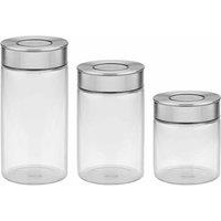 Tramontina 3-Piece Glass Canister Set With Airtight Seal