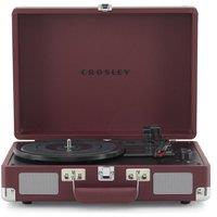 Crosley Cruiser Plus Burgundy Turntable With Bluetooth Out, Red