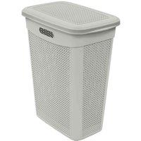 JVL Droplette 43L Slim Laundry Basket - Ice Grey