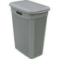 JVL Loop 43L Slim Laundry Basket - Grey