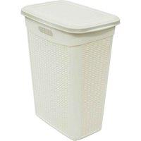 JVL Loop 43L Slim Laundry Basket - White