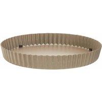 Interiors by PH Maison Flan Tin With Fluted Sides - Satin Champagne Carbon Steel, Gold