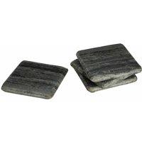 Interiors by PH Interiors Set Of 4 Square Coasters - Grey Marble, Grey