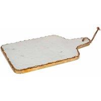Interiors by PH Maison White Gold Marble Paddle Board, Gold