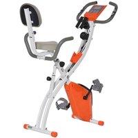 HOMCOM Folding Upright Exercise Bike Recumbent Cycling Magnetic With Band