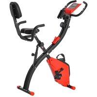 HOMCOM 2-in-1 Upright Exercise Bike - Red