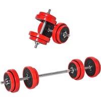 HOMCOM 20kgs Dumbbell & Barbell Set