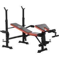 HOMCOM 59'' Multi-function Adjustable Weight Training Bench, Black