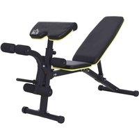 HOMCOM Multi-functional Sit-up Dumbbell Bench Adjustable Seat And Back Angle, Black