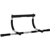 HOMCOM Indoor Fitness Door Horizontal Bar Pull-ups Home Gym Upper Body Workout, Black