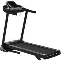 HOMCOM Folding Treadmill Electric Motorised Running Machine With Led Display, Black