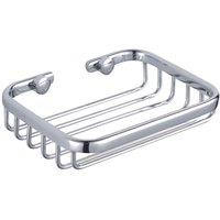 Showerdrape Classico Stainless Steel Soap Basket, Silver