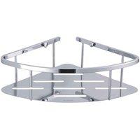 Showerdrape Contempo Stainless Steel Large Corner Basket, Silver