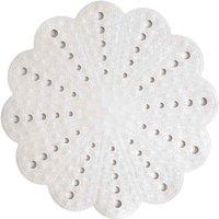 Showerdrape Petal Shower Mat - White, White
