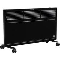 Etna HOMCOM Convector Radiator Heater with Adjustable Thermostat Safety Cut-Off - Black