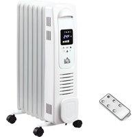 Etna HOMCOM Oil Filled 7 Pipe 1630W Radiator Space Heater - White, White