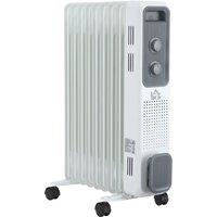 Etna HOMCOM 2180W Oil Filled Radiator Portable Heater, White