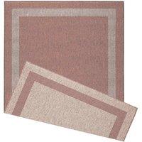 Duo Weave Indoor/Outdoor Rug Border Rust 170 X 120Cm, Brown