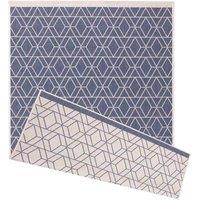 Duo Weave Indoor/Outdoor Rug Diamonds Ocean 230 X 160Cm, Blue