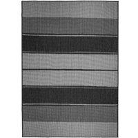 Duo Weave Indoor/Outdoor Rug Tonal Stripes Charcoal 170 X 120Cm, Grey