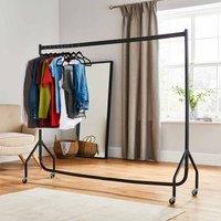 House of Home 6Ft X 5Ft Heavy Duty Steel Hanging Clothes Rail, Black