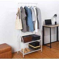 House of Home Clothes Rail In White Powder Coating, White