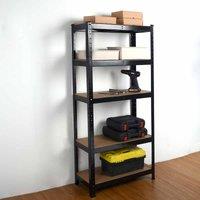 House of Home 1.5M Heavy Duty Steel & Mdf 5 Tier Racking In Black, Black