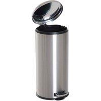 HOMCOM Foot Pedal Bin Stainless Steel, Black