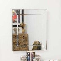 MirrorOutlet Horsley All Glass Wall Mirror 69 X 58 Cm, Clear