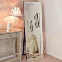 MirrorOutlet Horsley All Glass Modern Cheval Mirror 170 X 58 Cm, Clear