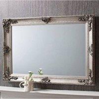 MirrorOutlet Davenport Silver Ornate Flourish Large Wall Mirror 112 X 81 Cm, Silver