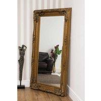 MirrorOutlet Carved Louis Gold Large Wall Mirror 175 X 89 Cm, Gold