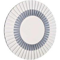 MirrorOutlet All Glass Stylised Round Wall Mirror 80 X 80 Cm