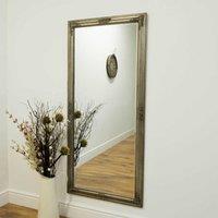 MirrorOutlet Austen Dark Silver Elegant Full Length Mirror 160 X 73 Cm, Silver