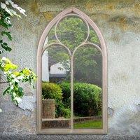 MirrorOutlet Somerley Chapel Arch Large Garden Mirror 150 X 81 Cm, Cream