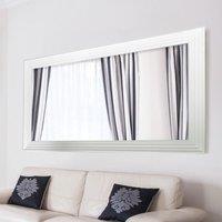 MirrorOutlet New Modern Bright White Layered Wall Mirror 5Ft6 X 2Ft6 1672Mm X 756Mm, White