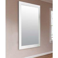 MirrorOutlet New Modern Bright White Layered Wall Mirror 5Ft6 X 3Ft6 1672Mm X 1060Mm, White