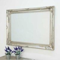 MirrorOutlet Buxton Silver Wall Mirror 110 X 79 Cm, Silver