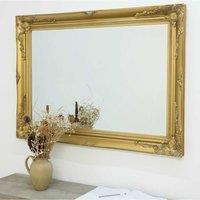 MirrorOutlet Buxton Gold Wall Mirror 110 X 79 Cm, Gold