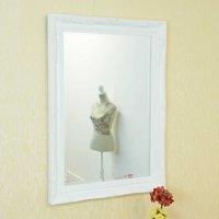 MirrorOutlet Buxton White Wall Mirror 110 X 79 Cm, White